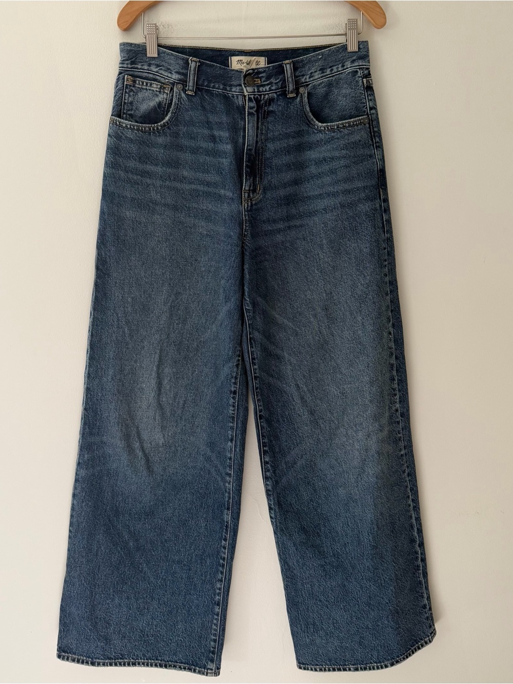Madewell Superwide Leg Jeans Blue a wide Leg High Rise Blue Denim Size 28 - Picture 2 of 10